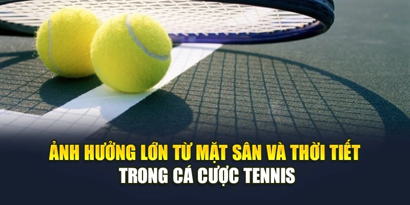 Ảnh hưởng lớn từ mặt sân và thời tiết trong cá cược tennis Ảnh hưởng lớn từ mặt sân và thời tiết trong cá cược tennis